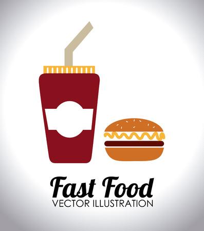 Food and restaurant design over white background, vector illustrationのイラスト素材