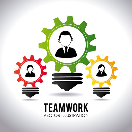 Teamwork design over white background,vector illustrationのイラスト素材
