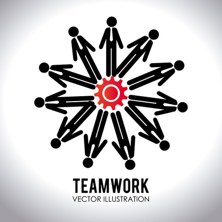 Teamwork design over white background,vector illustrationのイラスト素材