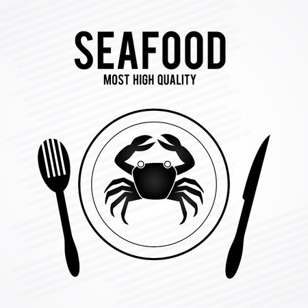 Seafood design over white backgroundのイラスト素材