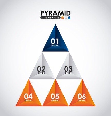 pyramid infographicのイラスト素材