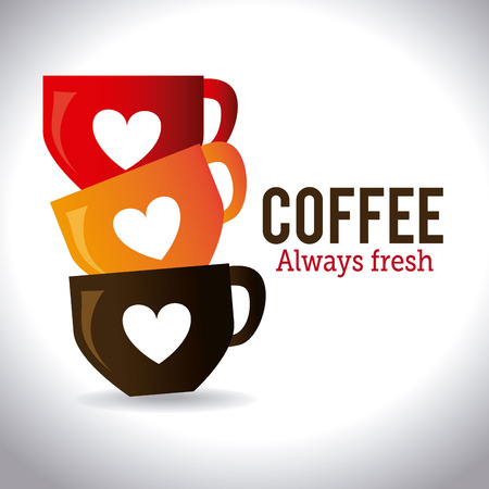Coffee design over white background, vector illustration.のイラスト素材