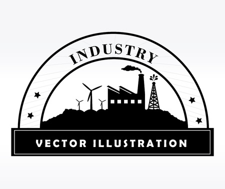 Industry design over white background, vector illustrationのイラスト素材