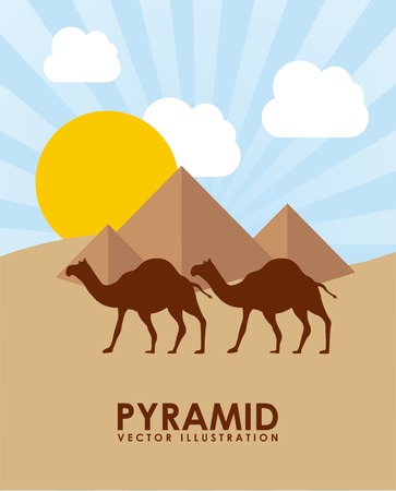 egypt pyramidのイラスト素材