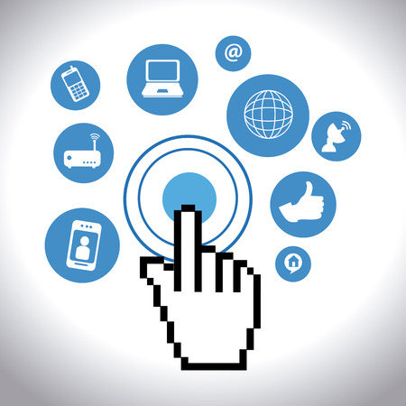 Social media design over white background,vector illustration.のイラスト素材