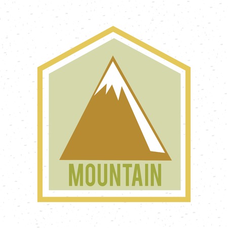 mountain label design, vector illustration eps10 graphicのイラスト素材