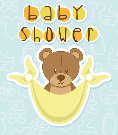 baby shower designのイラスト素材