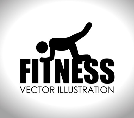 Fitness design over white background,vector illustration.のイラスト素材
