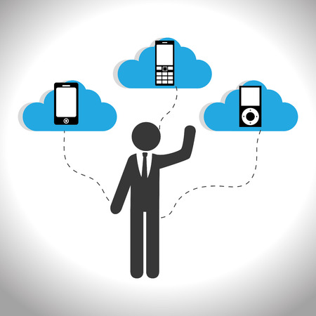 Technology design over white background, vector illustration.のイラスト素材