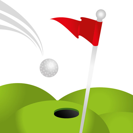 Sports design over landscape background, vector illustration.のイラスト素材