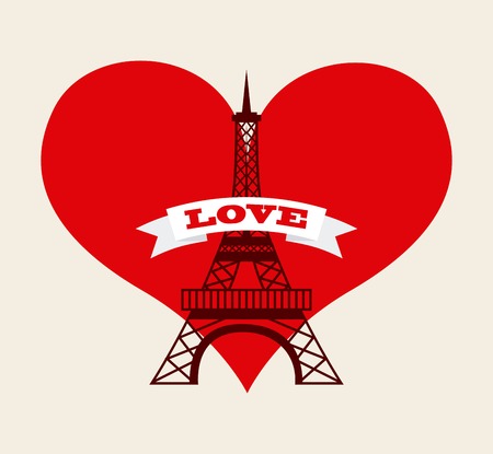 love in paris design, vector illustration eps10 graphicのイラスト素材