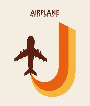 airplane icon design, vector illustration eps10 graphicのイラスト素材