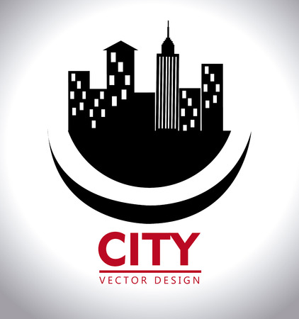 Urban design over white background, vector illustration.のイラスト素材