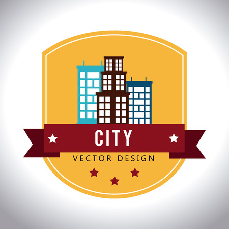 Urban design over white background, vector illustration.のイラスト素材