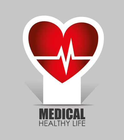 Medical design over gray background, vector illustration.のイラスト素材