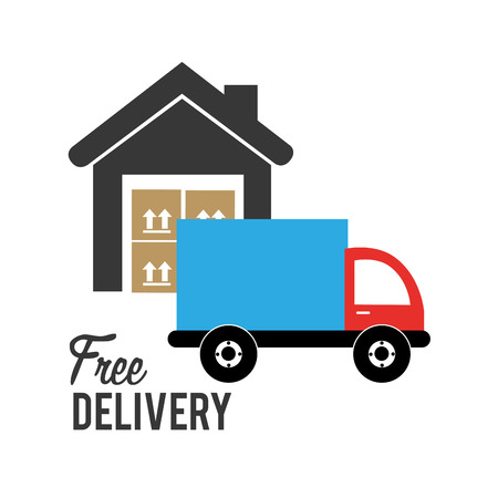 Delivery design over white background, vector illustration.のイラスト素材
