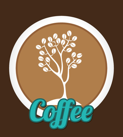 Coffee design over brown background,vector illustration.のイラスト素材