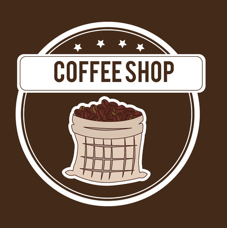 Coffee design over brown background,vector illustration.のイラスト素材