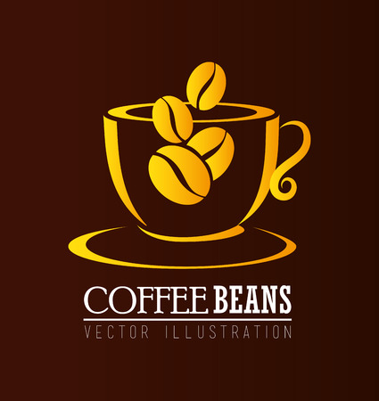 Coffee design over brown background, vector illustration.のイラスト素材