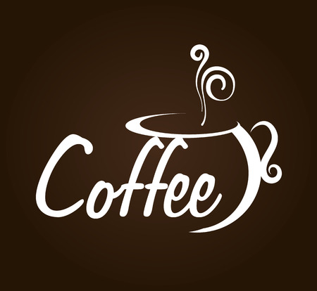 Coffee design over brown background, vector illustration.のイラスト素材