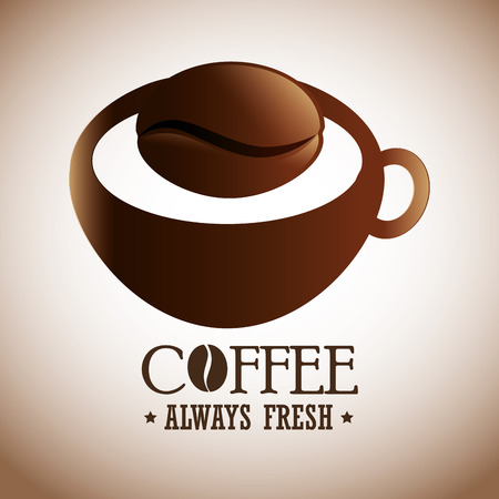 Coffee design over brown background, vector illustration.のイラスト素材