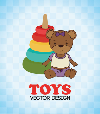 Toys design over blue background, vector illustration.のイラスト素材