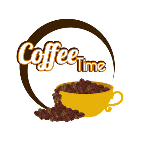 Coffee design over white background, vector illustration.のイラスト素材