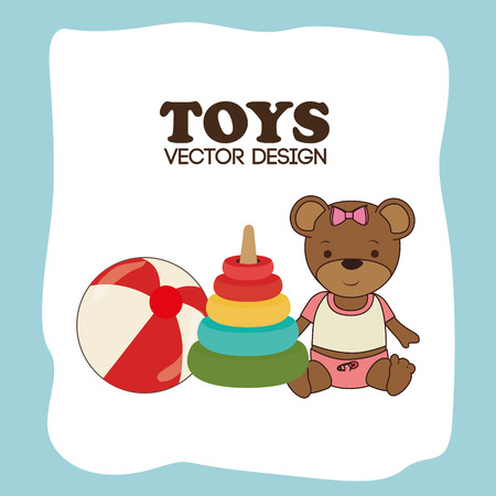 Toys design over blue background, vector illustration.のイラスト素材