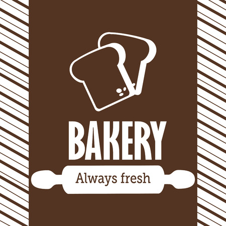Bakery design over brown background, vector illustration.のイラスト素材