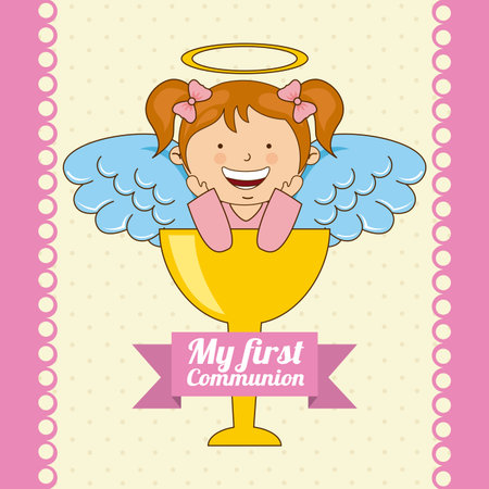 my first communion design のイラスト素材