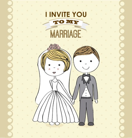 wedding invitation design のイラスト素材