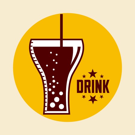 drink glass design のイラスト素材