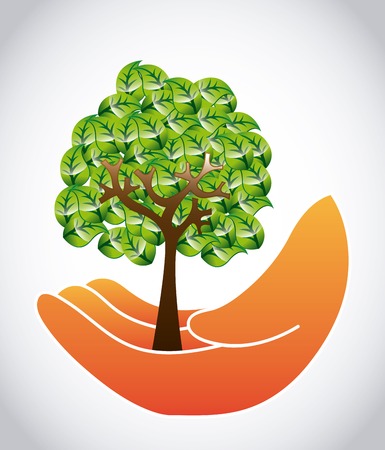 save the forest design, vector illustration のイラスト素材