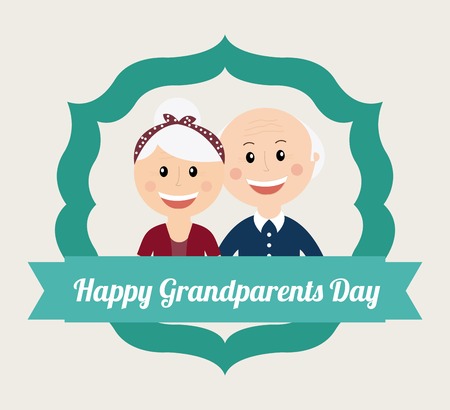 happy grandparents day design, vector illustration