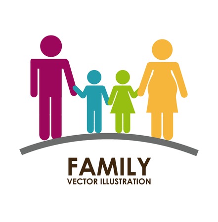 happy family design, vector illustration eps10 graphicのイラスト素材