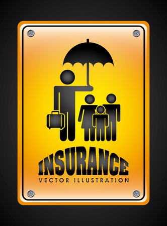 insurance icon design, vector illustration eps10 graphicのイラスト素材