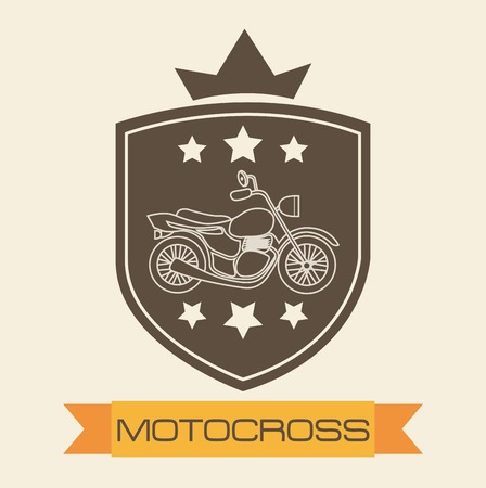 motorcycle shield design, vector illustration eps10 graphicのイラスト素材