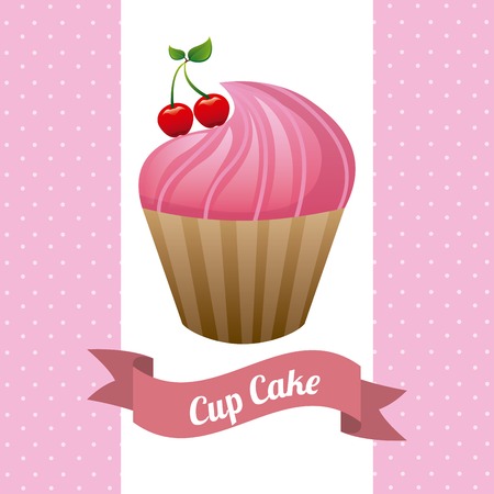 cupcake poster design, vector illustration eps10 graphicのイラスト素材