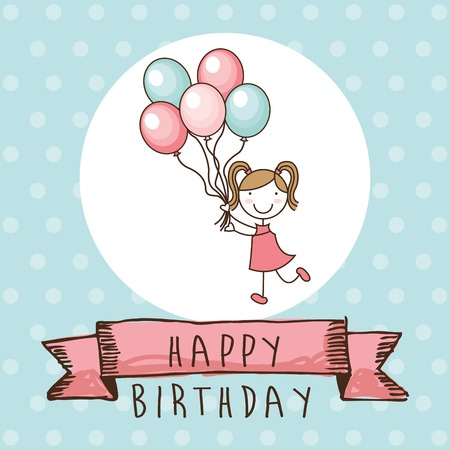 happy birthday designのイラスト素材