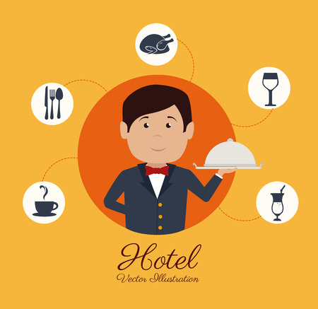 Hotel design over white background, vector illustrationのイラスト素材