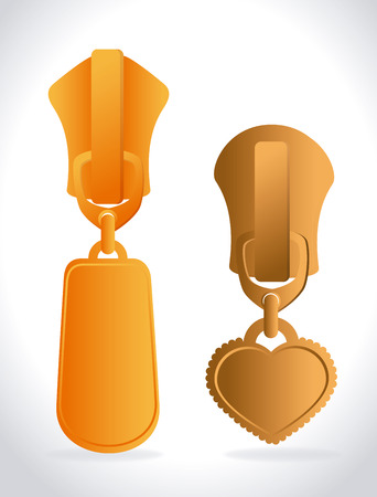 Zipper design over white background, vector illustration.のイラスト素材