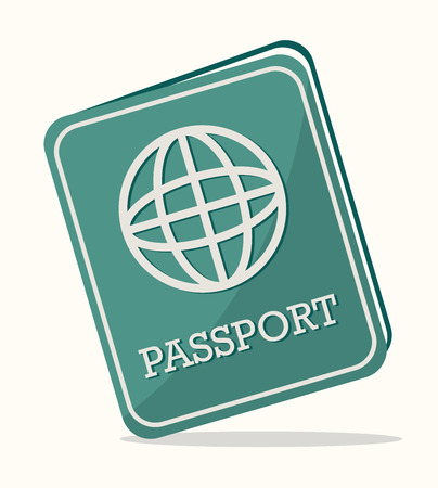 Passport design over white background, vector illustration.のイラスト素材