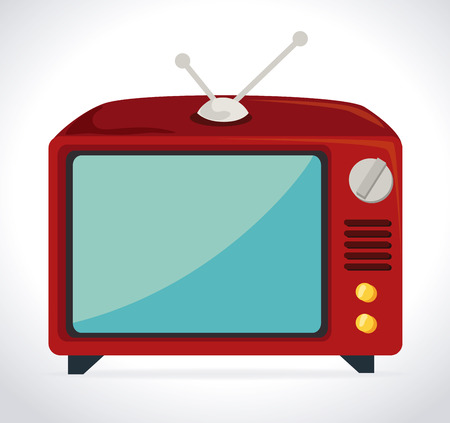 Tv design over white background, vector illustrationのイラスト素材