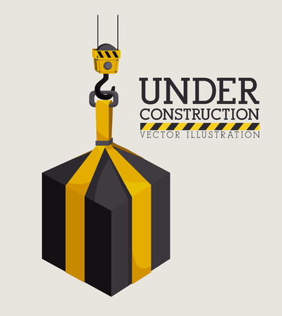 Under construction design over gray background, vector illustration.のイラスト素材
