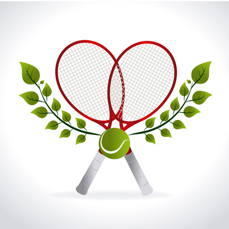 Tennis design over white background, vector illustration.のイラスト素材
