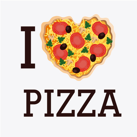 Pizza design over white background, vector illustrationのイラスト素材