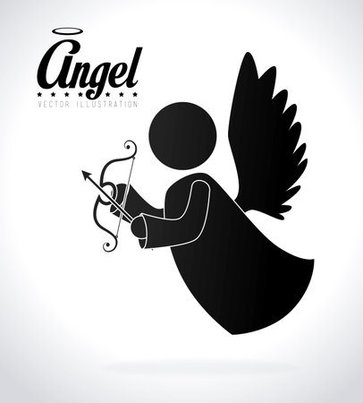 Angel design over white background, vector illustration.のイラスト素材