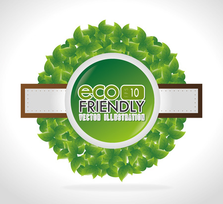 Ecology design over white background, vector illustrationのイラスト素材