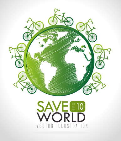 Ecology design over white background, vector illustration.のイラスト素材
