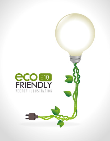 Ecology design over white background, vector illustration.のイラスト素材